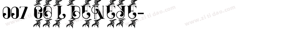 007 GoldenEye字体转换